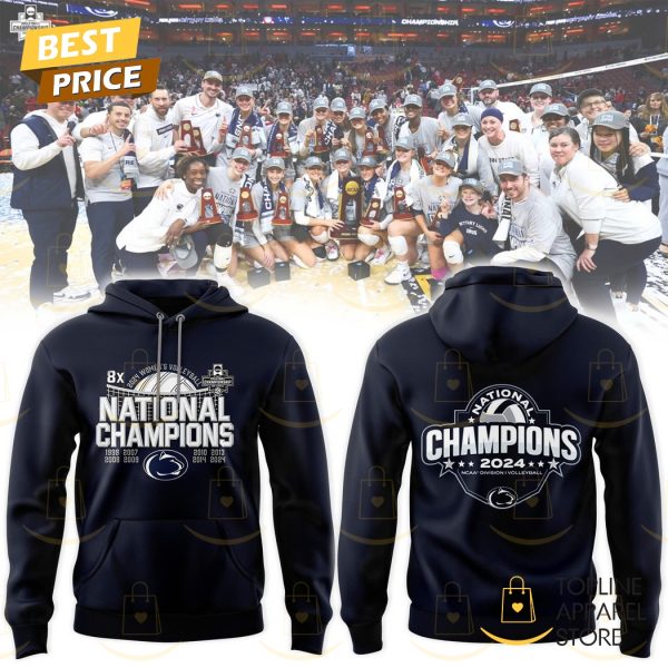 8x National Penn State Nittany Lions Women Volleyball Champions 2024 Hoodie