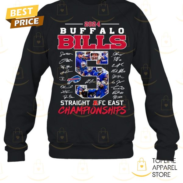 2024 Buffalo Bills Straight Afc East Championship Signature Unisex T-Shirt