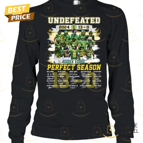 Undefeated 2024 Oregon Ducks Perfect Season Signature Unisex T-Shirt