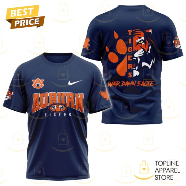 Auburn Tigers War Damn Eagle 3D T-Shirt