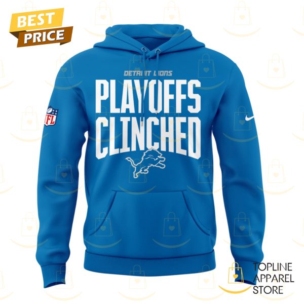 Playoffs Clinched Detroit Lions Design Hoodie – Blue