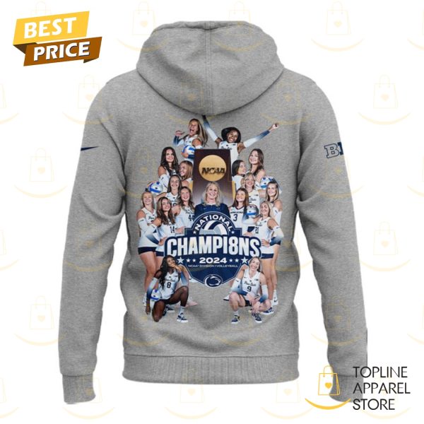 2024 National Champions Penn State Nittany Lions Volleyball Hoodie – Grey