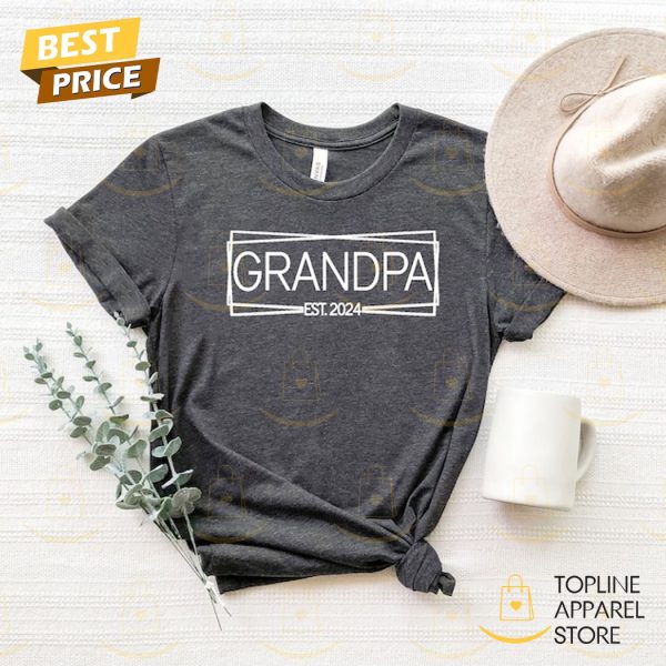 Grandpa Est 2024 Gift For Grandpa Shirt