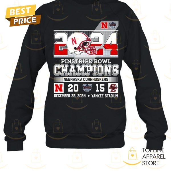 2024 Pinstripe Bowl Champions Nebraska Cornhuskers Unisex T-Shirt