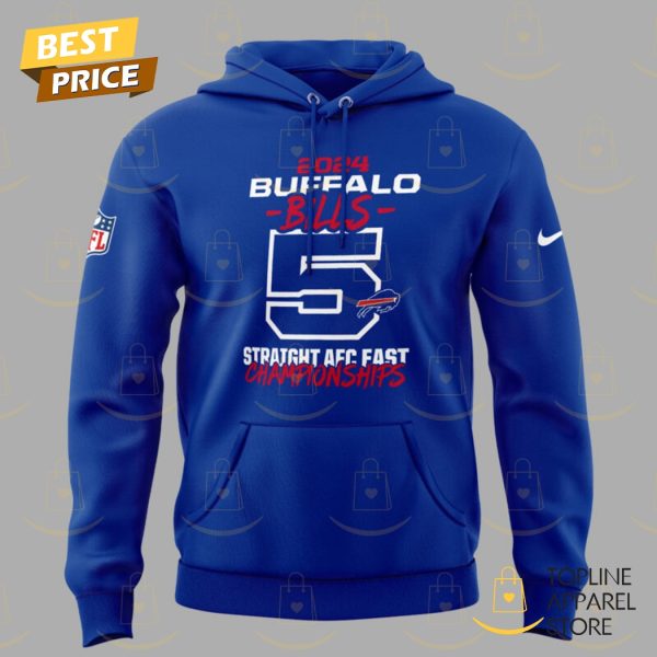 2024 Buffalo Bills 5 Traight AFC East Championships Buffalo Bills Hoodie