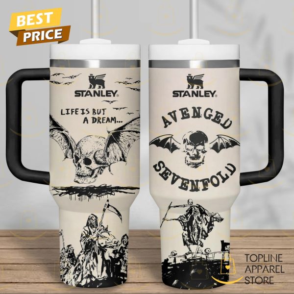 Avenged Sevenfold Life Is But A Dream Tumbler With Handle And Straw