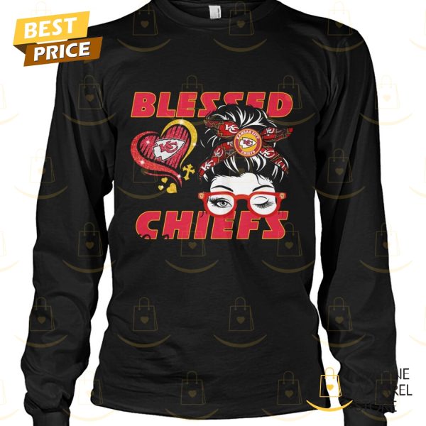 Hot Mess Blessed And Kansas City Chiefs Obsesed Unisex T-Shirt