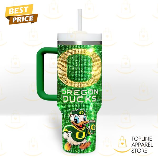 Personalized Oregon Ducks – Go Ducks Tumbler With Handle And Straw