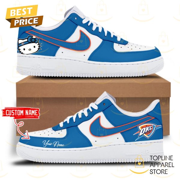 Personalized Oklahoma City Thunder x Hello Kitty Air Force 1 – Blue