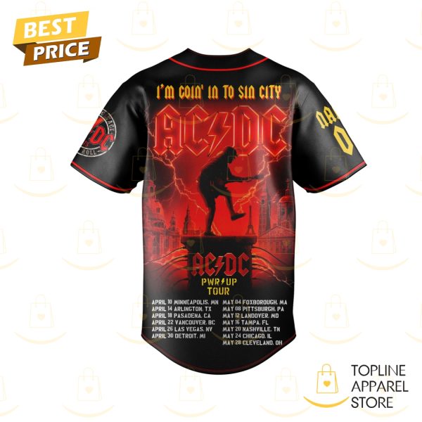 Personalized AC DC Pwr Up Tour Baseball Jersey