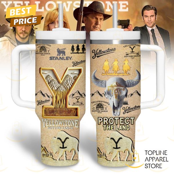 Yellowstone Protect The Land Tumbler With Handle And Straw