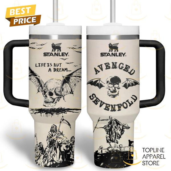 Avenged Sevenfold Life Is But A Dream Tumbler With Handle And Straw