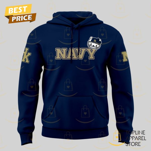 Hello Kitty x Navy Midshipmen Football Design Hoodie