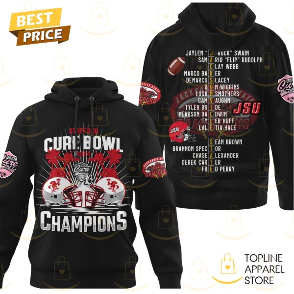 Jacksonville State Gamecocks Staff DNA Cure Bowl 2024 Champions Hoodie