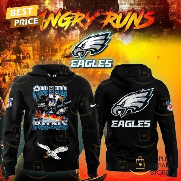 Philadelphia Eagles 2024 Angry Runs Saquon Barkley Hoodie