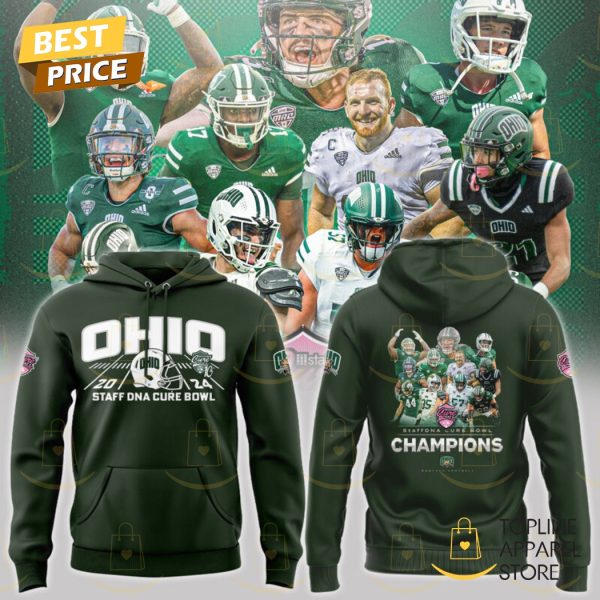 2024 StaffDNA Cure Bowl Champions Ohio Bobcats Hoodie