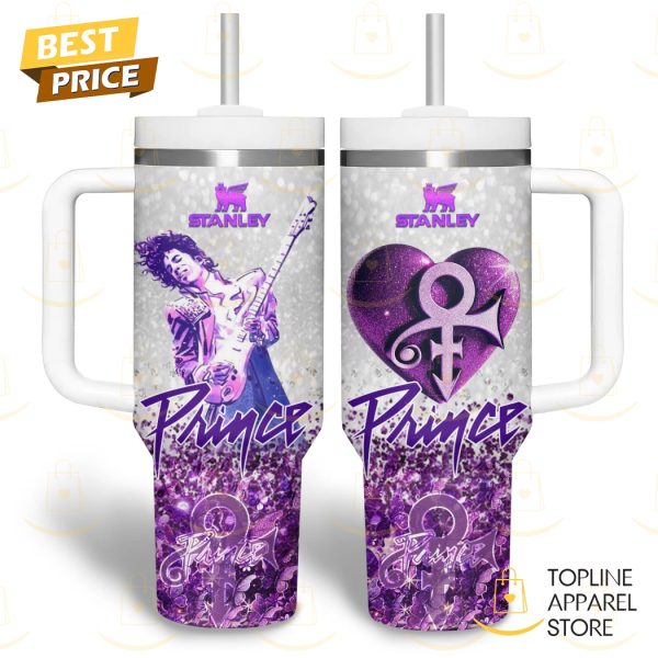 Prince Purple Rain Tumbler With Handle And Straw