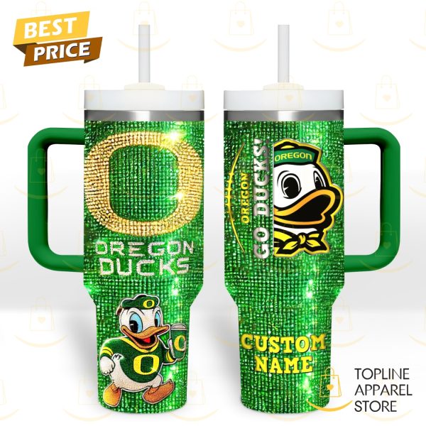 Personalized Oregon Ducks – Go Ducks Tumbler With Handle And Straw