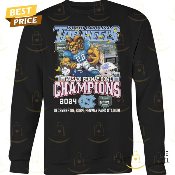 North Carolina Tar Heels Wasabi Fenway Bowl Champions 2024 Unisex T-Shirt