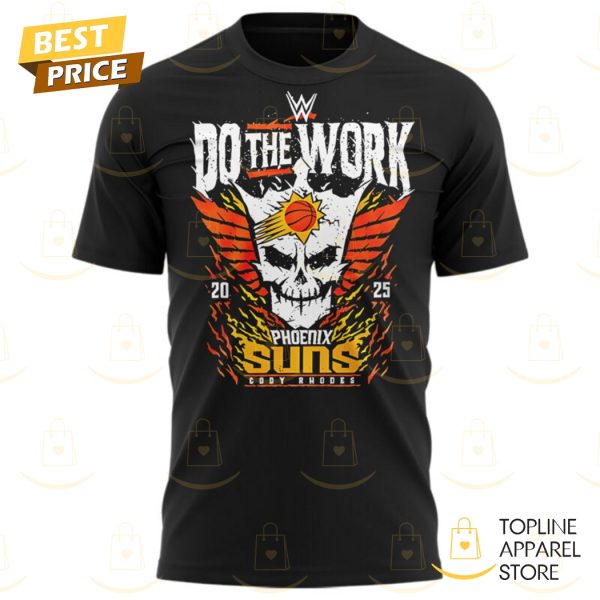 Do The Work 2025 Phoenix Suns x WWE Cody Rhodes 3D T-Shirt – Black