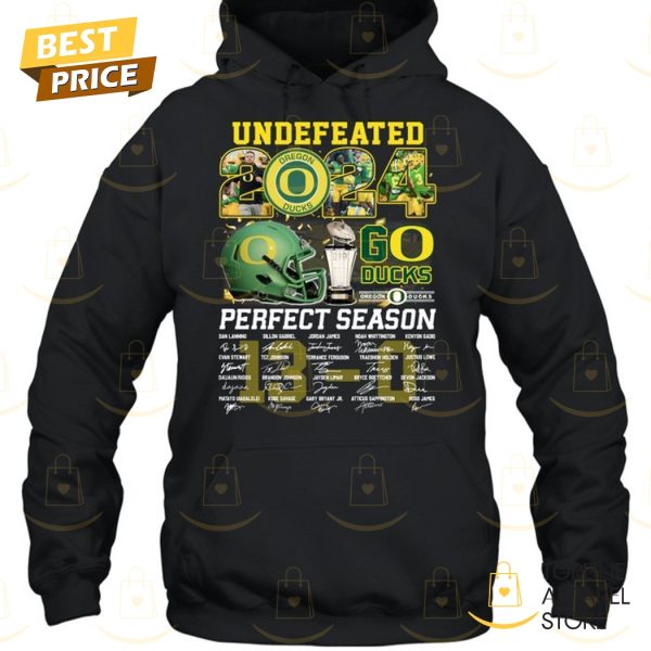 Undefeated 2024 Big Ten Champions Oregon Ducks Perfect Season Signature Unisex T-Shirt