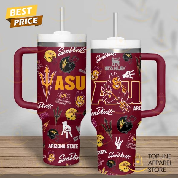 Arizona State Sun Devils Tumbler With Handle And Straw