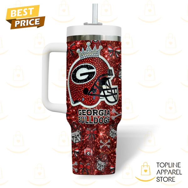 Georgia Bulldogs Go Dawgs Tumbler With Handle And Straw