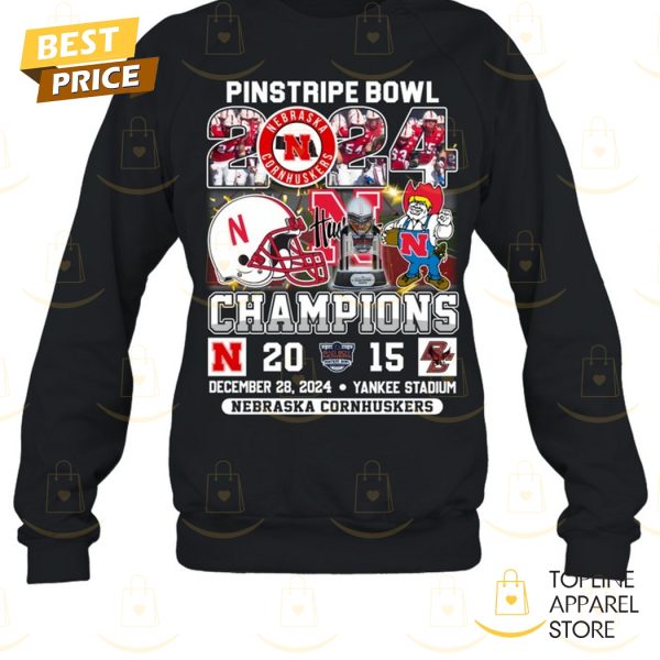 Nebraska Cornhuskers 2024 Pinstripe Bowl Champions Unisex T-Shirt