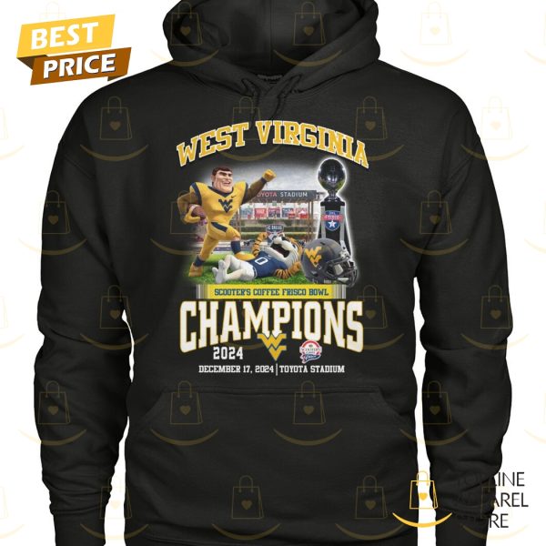 West Virginia Mountaineers Scooter Coffee Frisco Bowl Champions 2024 Unisex T-Shirt