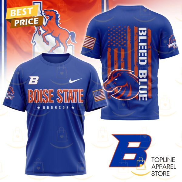 Boise State Broncos Bleed Blue 3D T-Shirt