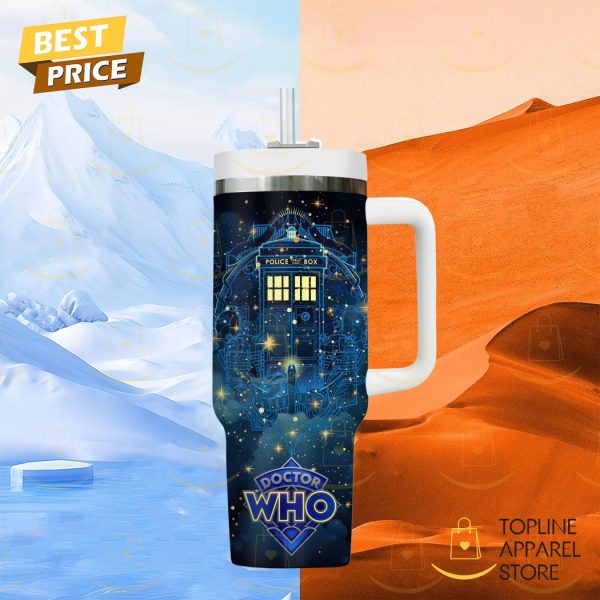 Doctor Who Tardis Tumbler With Handle And Straw