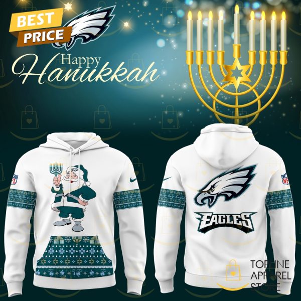 Happy Hanukkah Philadelphia Eagles Logo Design Hoodie