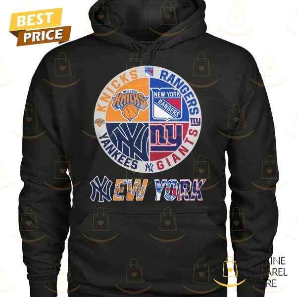 New York Knicks x New York Rangers x New York Yankees x New York Giants Unisex T-Shirt