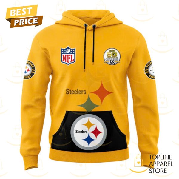 Pittsburgh Steelers Throwback 50th Anniversary Super Bowl Hoodie – Gold