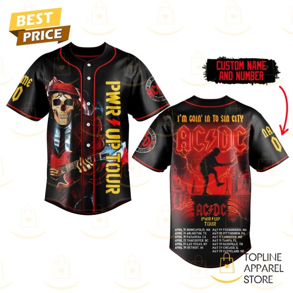 Personalized AC DC Pwr Up Tour Baseball Jersey