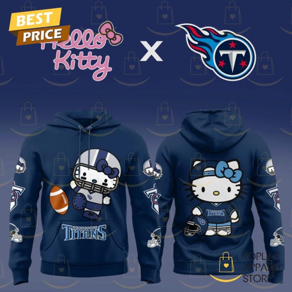 Tennessee Titans x Hello Kitty Logo Design Hoodie