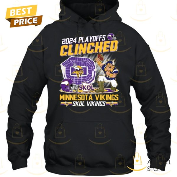 2024 Playoffs Clinched Minnesota Vikings Unisex T-Shirt