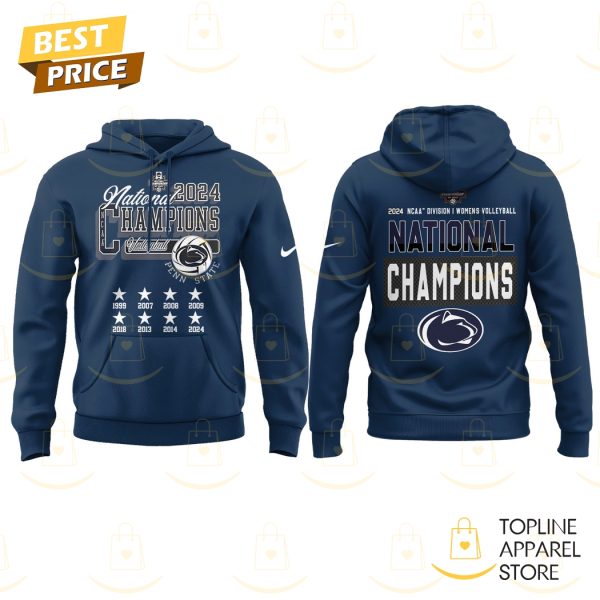 2024 Penn State Nittany Lions Women Volleyball National Champions Hoodie – Blue