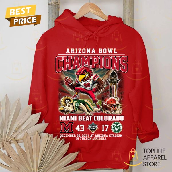 Arizona Bowl Champions 2024 Miami RedHawks Unisex T-Shirt