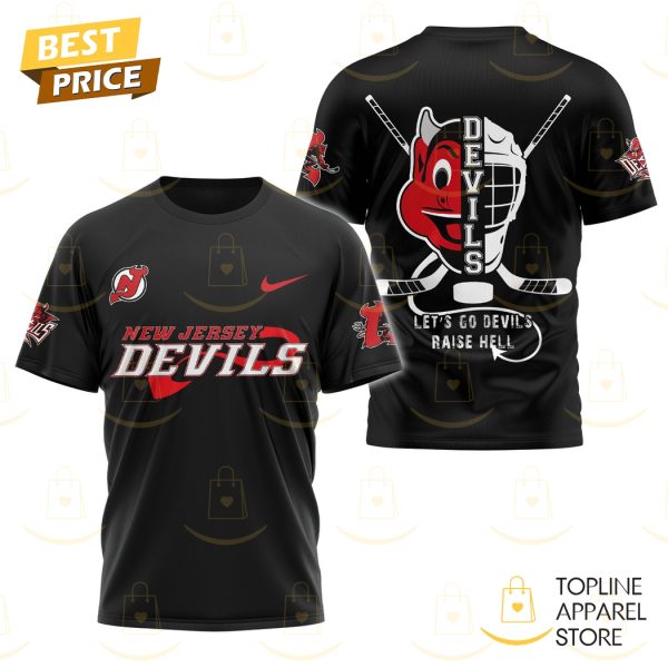 New Jersey Devils Let Go Devils Raise Hell 3D T-Shirt