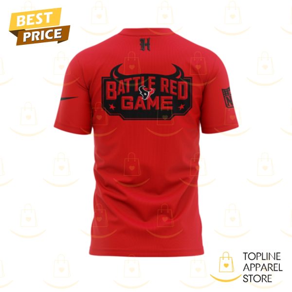 Houston Texans 2024 Battle Red Game 3D T-Shirt