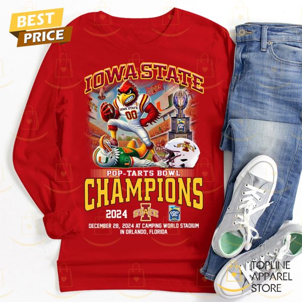 Iowa State Cyclones Pop-Tarts Bowl Champions 2024 Unisex T-Shirt