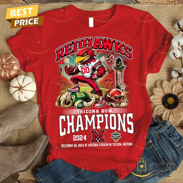 Miami RedHawks Arizona Bowl Champions 2024 Unisex T-Shirt