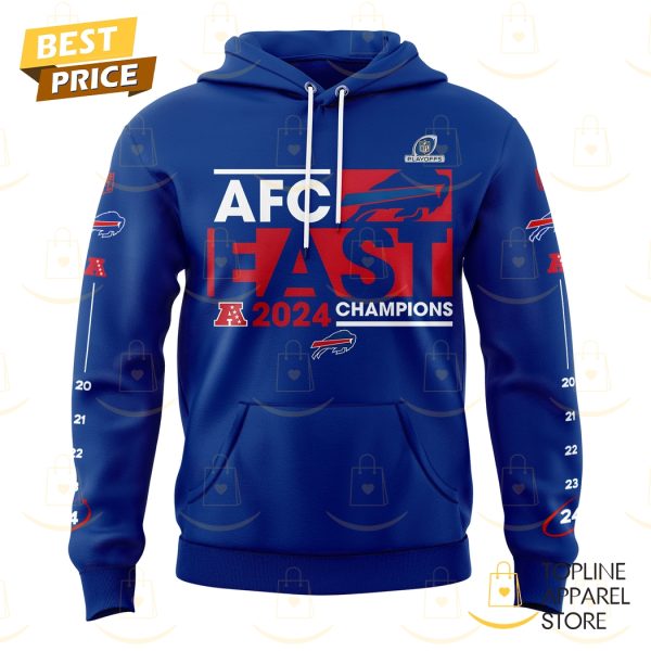 2024 Buffalo Bills AFC East Division Champions Hoodie – Blue