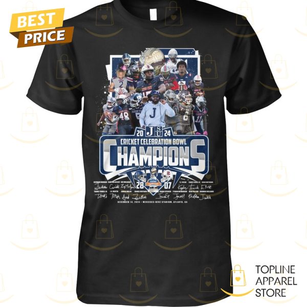 Jackson State Tigers Cricket Celebration Bowl Champions Signature Unisex T-Shirt