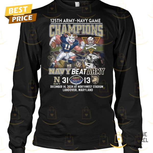 125th Army – Navy Game Champions Navy Midshipmen Beat Army Black Knights Unisex T-Shirt