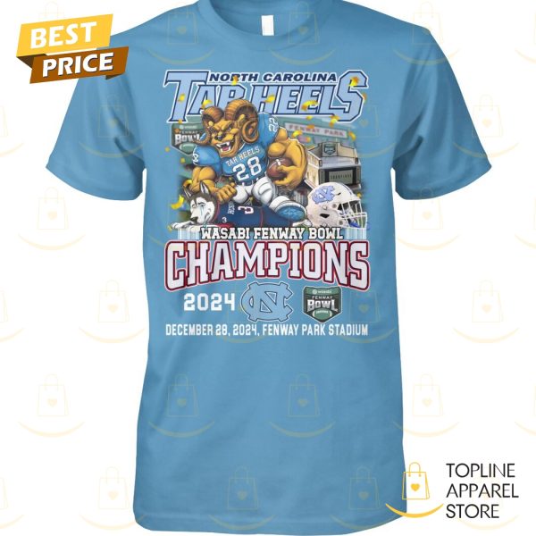 North Carolina Tar Heels Wasabi Fenway Bowl Champions 2024 Unisex T-Shirt