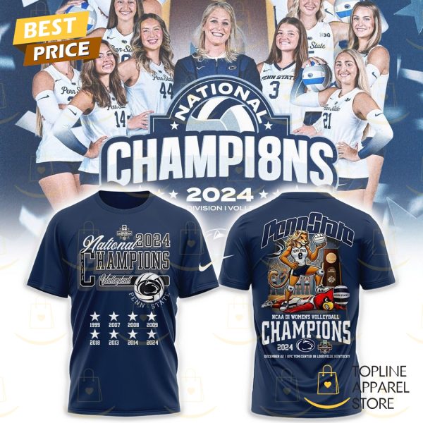 Penn State Nittany Lions Women Volleyball National Champions 2024 3D T-Shirt