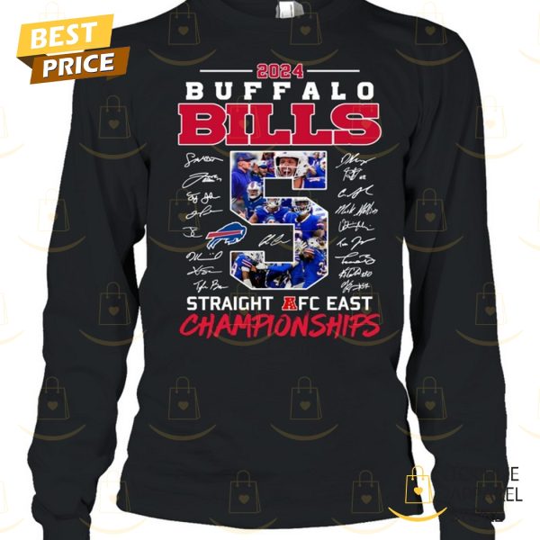 2024 Buffalo Bills Straight Afc East Championship Signature Unisex T-Shirt