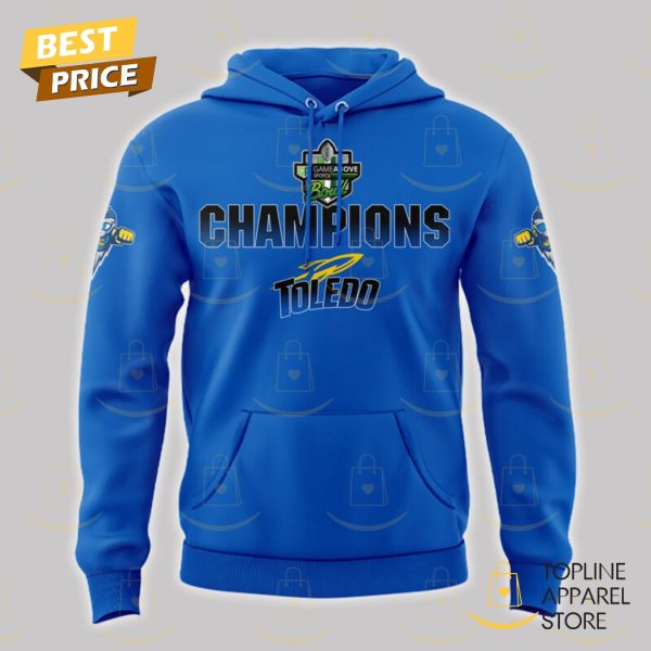 2024 Gameabove Sports Bowl Champions Toledo Rockets Football Hoodie – Blue